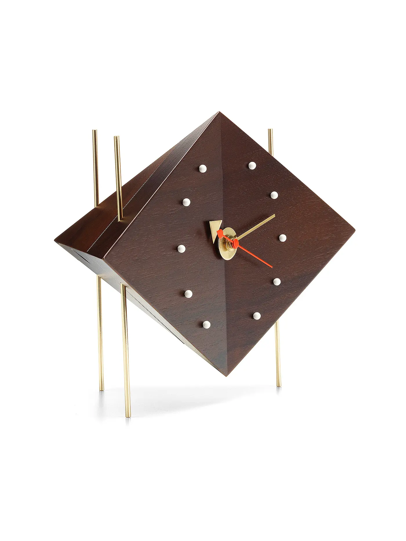 VITRA | Tischuhr - Diamond Clock Walnuss Massiv | 